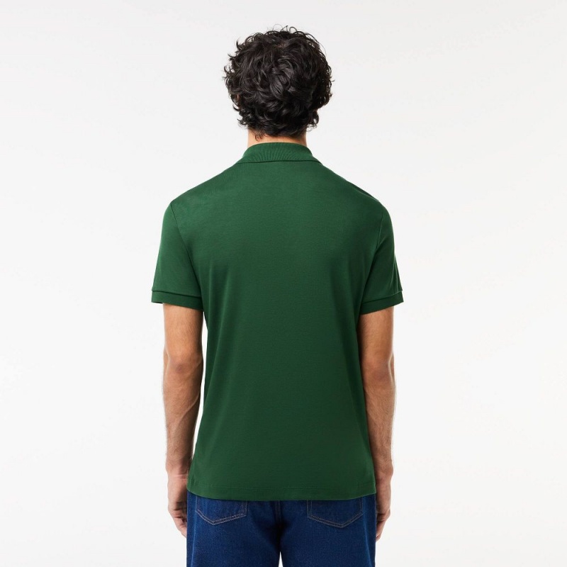 Men's Lacoste Regular Fit Ultra Soft Cotton Jersey Polo Shirts Pine green | KIB853726