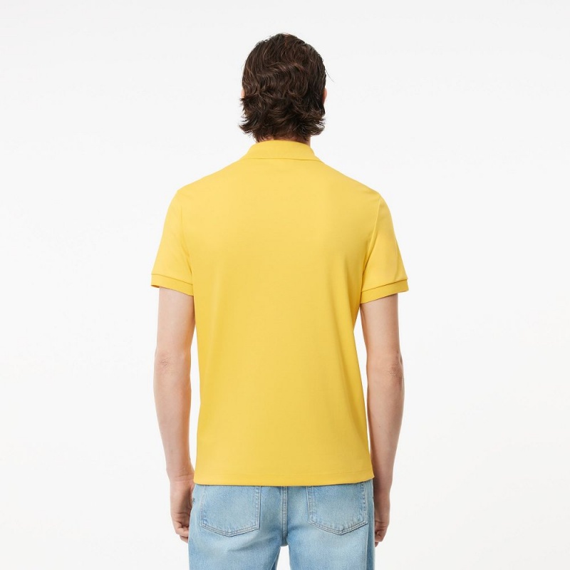 Men's Lacoste Regular Fit Ultra Soft Cotton Jersey Polo Shirts Cornsilk yellow | FKV958716