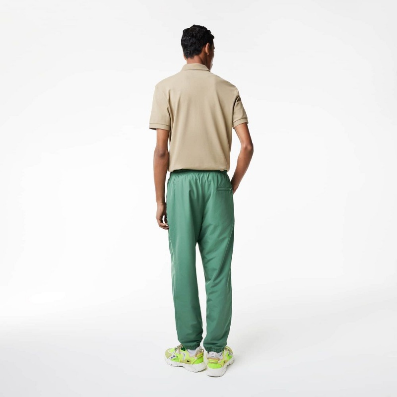 Men's Lacoste Regular Fit Water-Repellent Joggers Khaki Green | VZQ579843