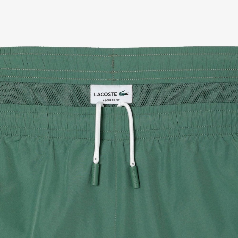 Men's Lacoste Regular Fit Water-Repellent Joggers Khaki Green | VZQ579843