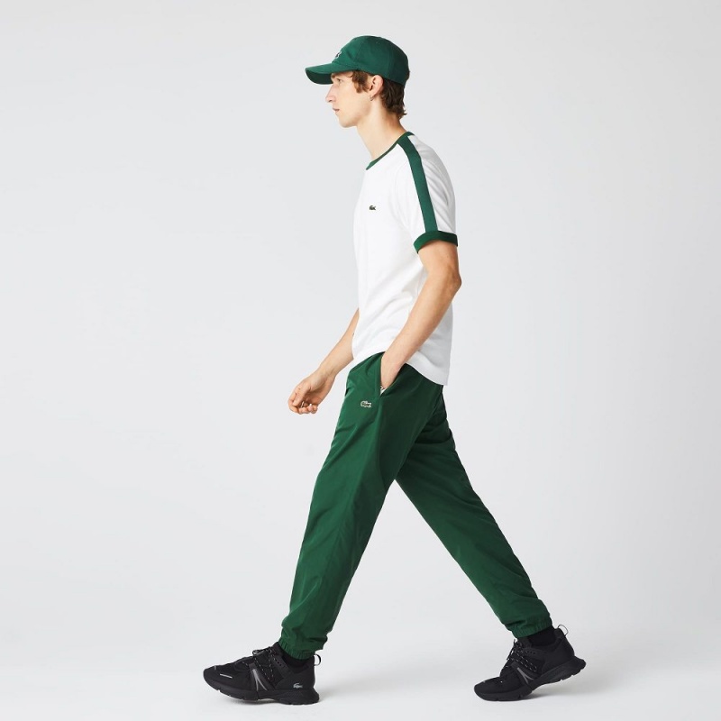 Men's Lacoste Regular Fit Water-Repellent Joggers Pine green | MXB975640