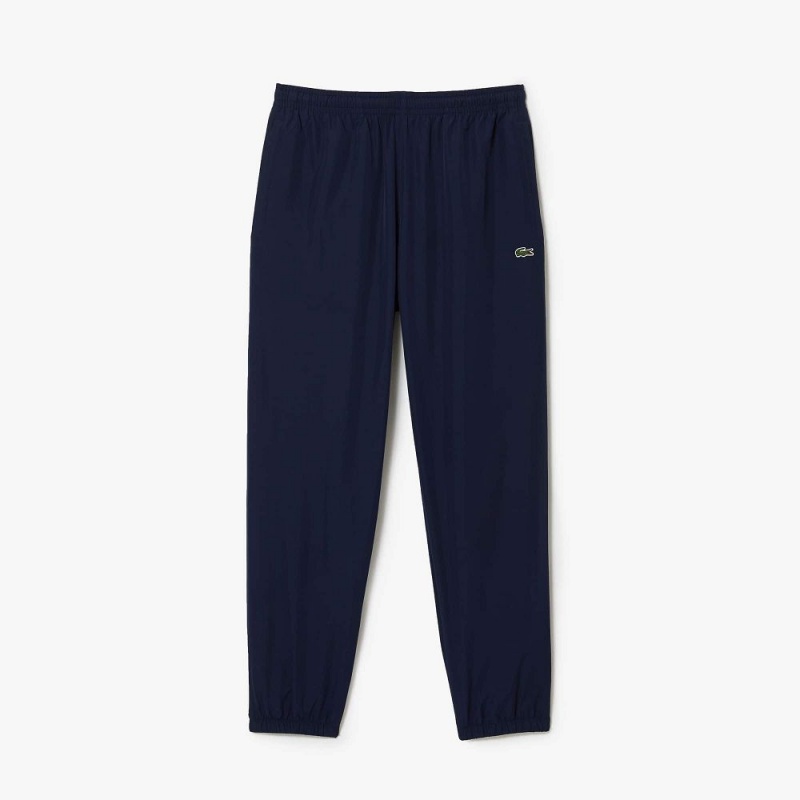 Men's Lacoste Regular Fit Water-Repellent Joggers Navy Blue | XAT502961