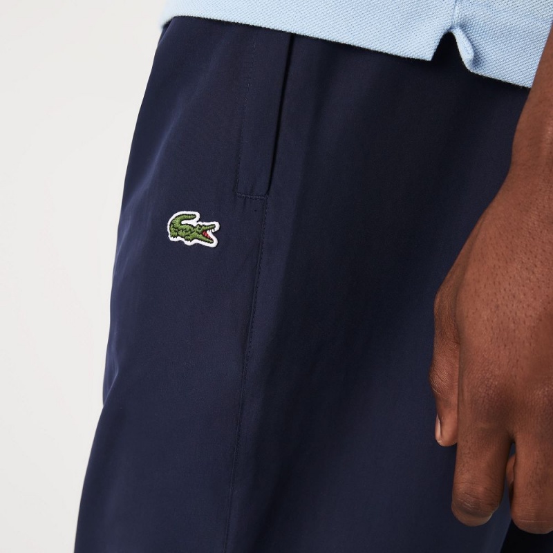 Men's Lacoste Regular Fit Water-Repellent Joggers Navy Blue | XAT502961