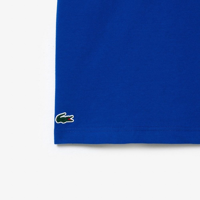 Men's Lacoste Relaxed Fit Cotton Golf T-Shirt Gentian blue | KEA034218