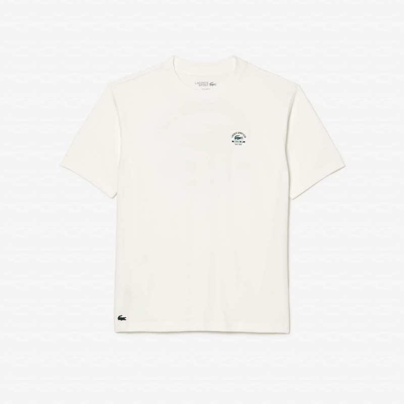 Men's Lacoste Relaxed Fit Cotton Golf T-Shirt White | EDO279813