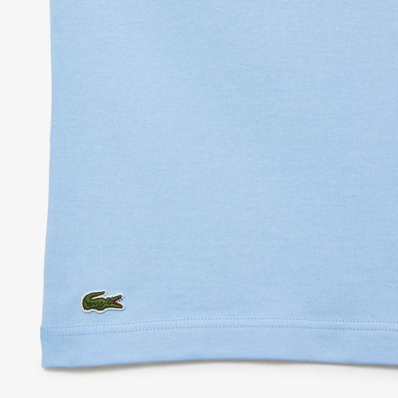 Men's Lacoste Relaxed Fit Organic Cotton Jersey T-Shirt Pastel blue | CHS482073