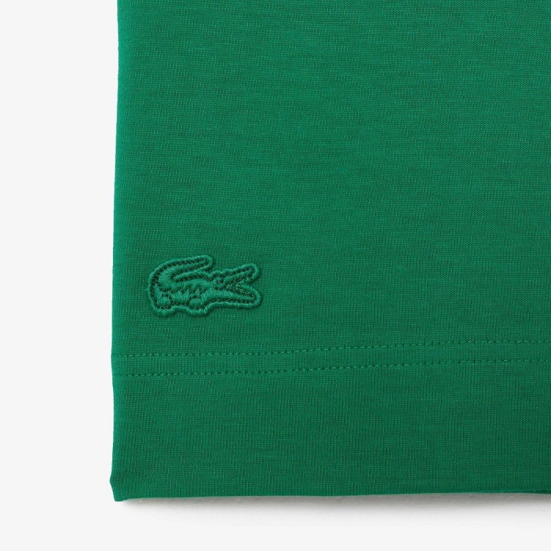 Men's Lacoste Relaxed Fit Oversized Crocodile T-Shirt Green | GVM230915