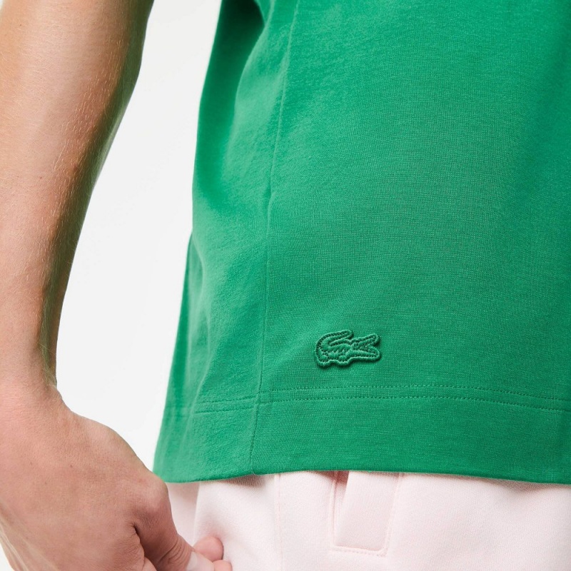 Men's Lacoste Relaxed Fit Oversized Crocodile T-Shirt Green | GVM230915