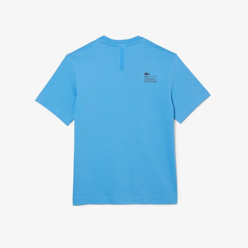 Men's Lacoste Relaxed Fit Print T-Shirt Blue | ZCI687054