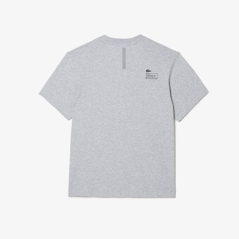 Men's Lacoste Relaxed Fit Print T-Shirt Grey Chine | YVD054627