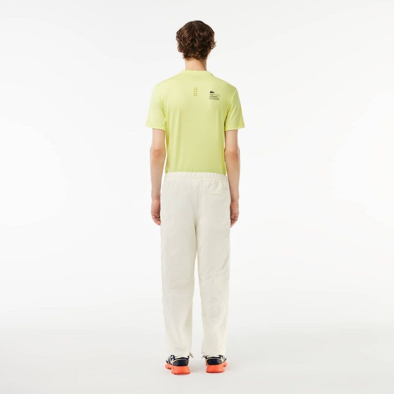 Men's Lacoste Relaxed Fit Striped Pants White | TFD540976