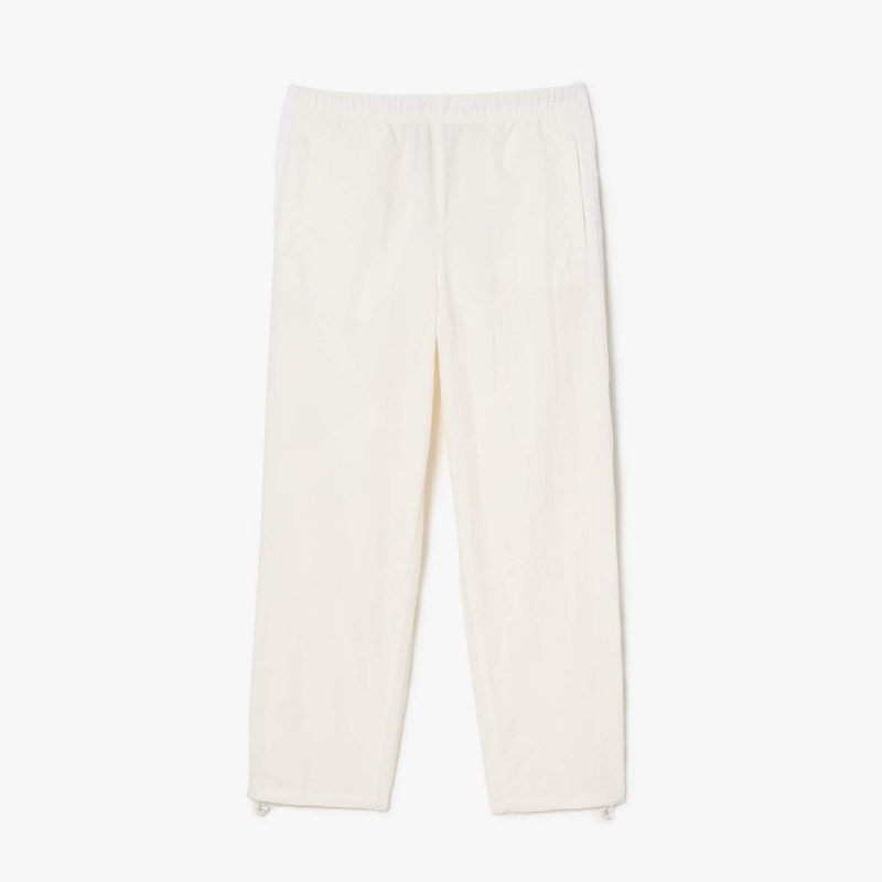 Men's Lacoste Relaxed Fit Striped Pants White | TFD540976