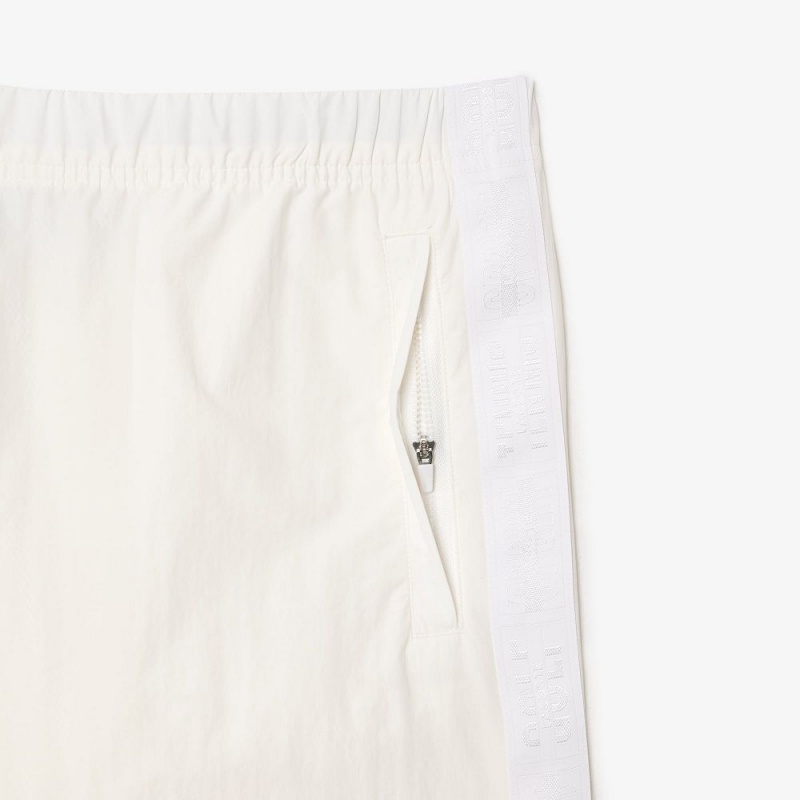 Men's Lacoste Relaxed Fit Striped Pants White | TFD540976