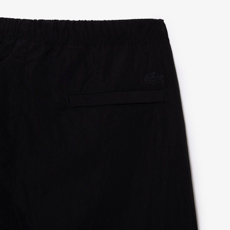 Men's Lacoste Relaxed Fit Water-Repellent Pants Black | OQP657821