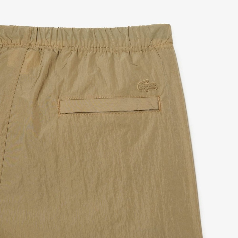 Men's Lacoste Relaxed Fit Water-Repellent Pants Beige | DAH358096