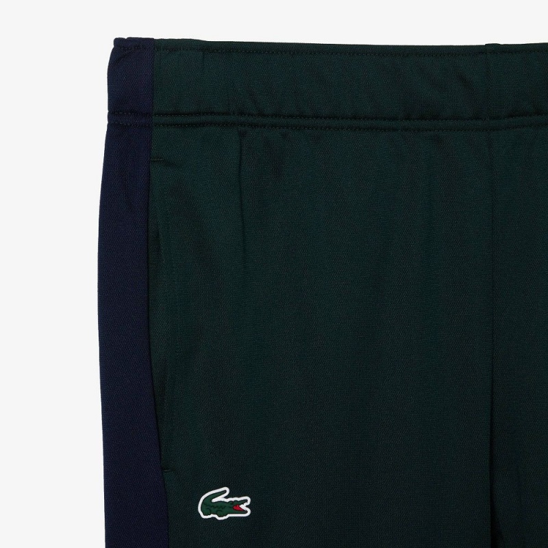 Men's Lacoste Ripstop Tennis Sweatpants Green Navy Blue | MLD783142