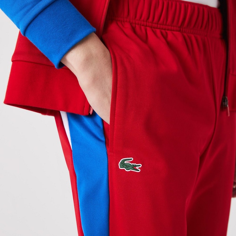 Men's Lacoste SPORT Abrasion-Resistant Tennis Joggers Red Blue White | OHY916025