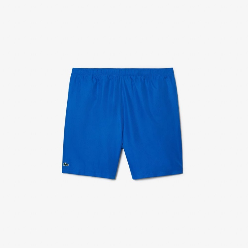 Men\'s Lacoste SPORT Big Fit Logo Stripe Shorts Kingdom Blue | VBP981507