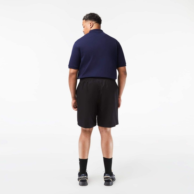 Men's Lacoste SPORT Big Fit Relaxed Fit Lined Shorts Black | NFV283695