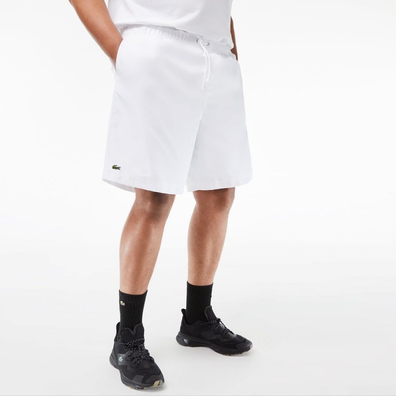 Men's Lacoste SPORT Big Fit Relaxed Fit Lined Shorts White | PJC123450