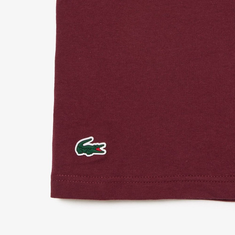 Men's Lacoste SPORT Cotton Jersey T-Shirt Bordeaux | JAT836295