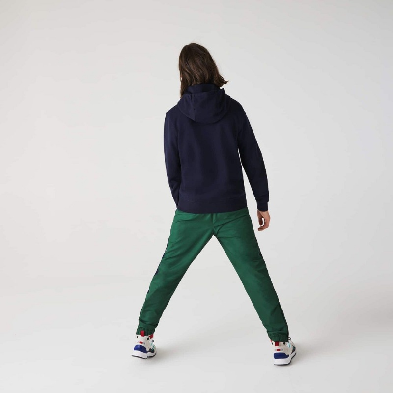 Men's Lacoste SPORT Lightweight Hoodie Navy Blue | RVE261907