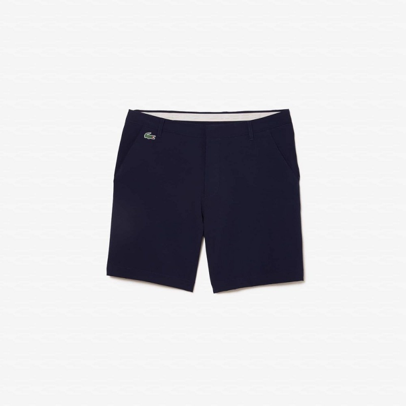 Men's Lacoste SPORT Lightweight Stretch Golf Shorts Navy Blue | CVK402716