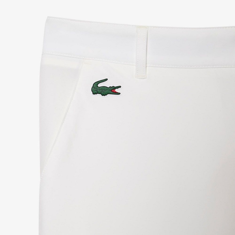 Men's Lacoste SPORT Lightweight Stretch Golf Shorts White | TXV134790