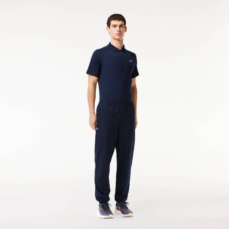 Men\'s Lacoste SPORT Lightweight Sweatpants Navy Blue | ZXS184956