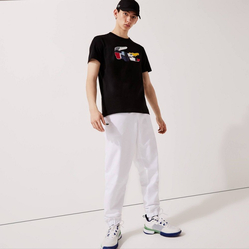 Men's Lacoste SPORT Lightweight Sweatpants White | XAH928657