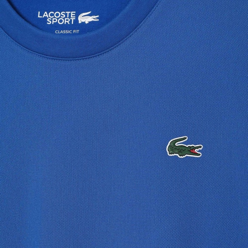 Men's Lacoste SPORT Printed Tennis Sweatshirt Blue | HXF198025