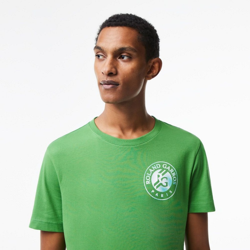 Men's Lacoste SPORT Roland Garros Edition Logo T-Shirt Tarragon Green | TSU615428