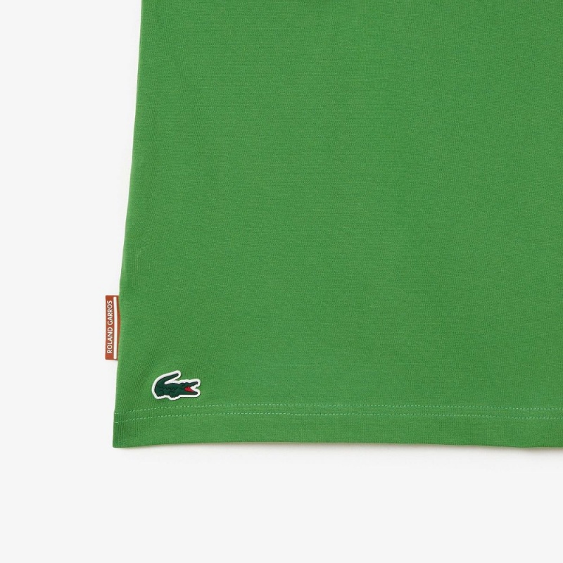 Men's Lacoste SPORT Roland Garros Edition Logo T-Shirt Tarragon Green | TSU615428