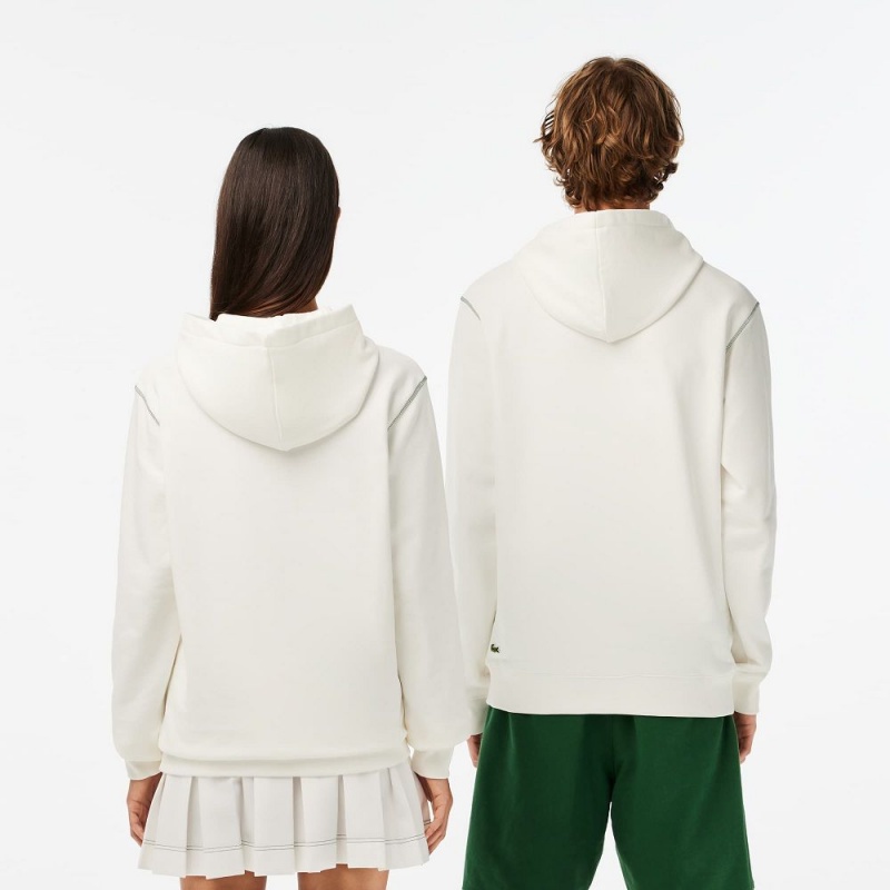 Men's Lacoste SPORT Roland Garros Edition Hoodie White | AOZ402791