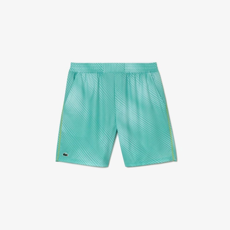 Men's Lacoste SPORT Shorts Light Green Green Yellow | TJU321784