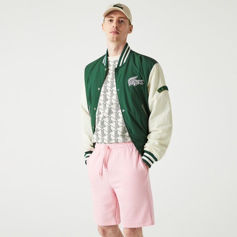 Men's Lacoste SPORT Tennis Fleece Shorts Lotus pink | RKM231850