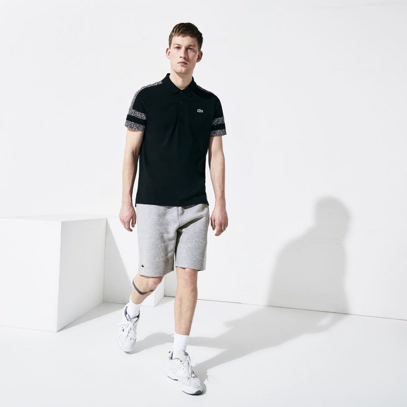 Men's Lacoste SPORT Tennis Fleece Shorts Grey Chine | SRX534729