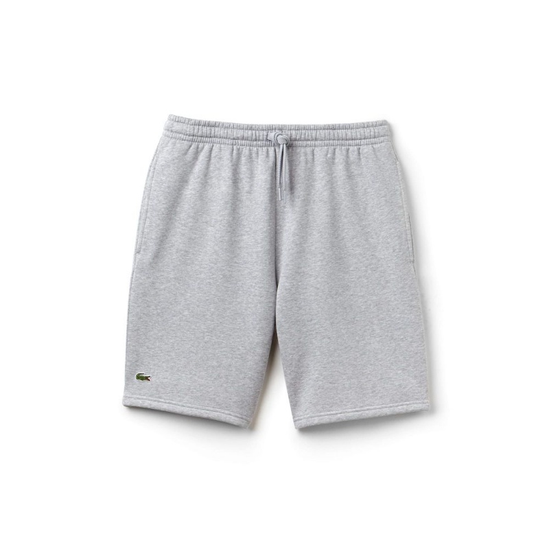 Men's Lacoste SPORT Tennis Fleece Shorts Grey Chine | SRX534729