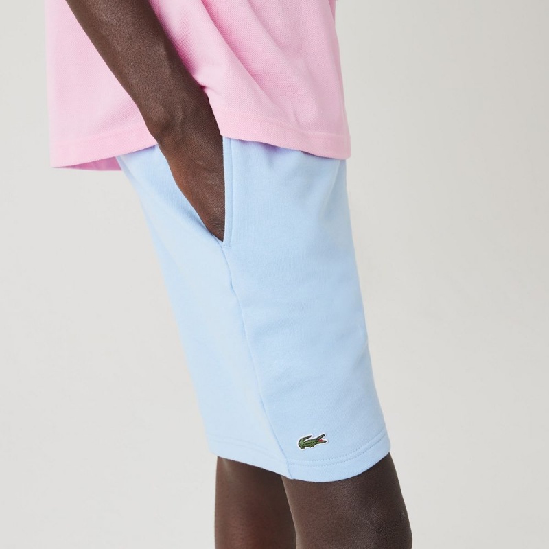 Men's Lacoste SPORT Tennis Fleece Shorts Pastel blue | LAC682043