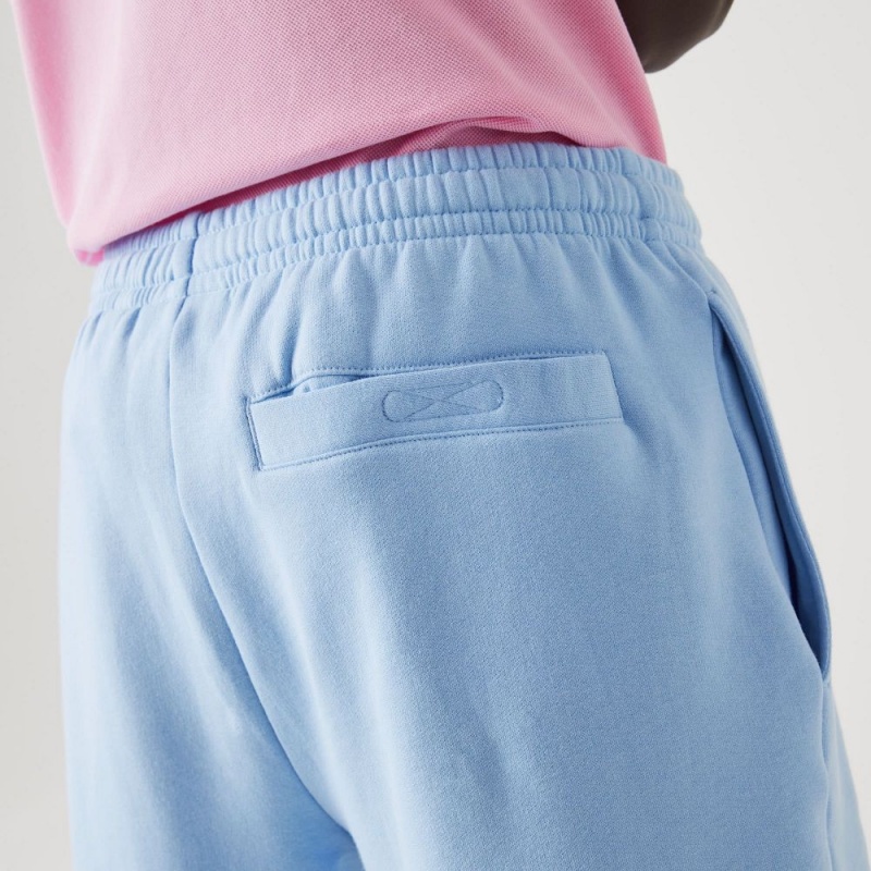 Men's Lacoste SPORT Tennis Fleece Shorts Pastel blue | LAC682043