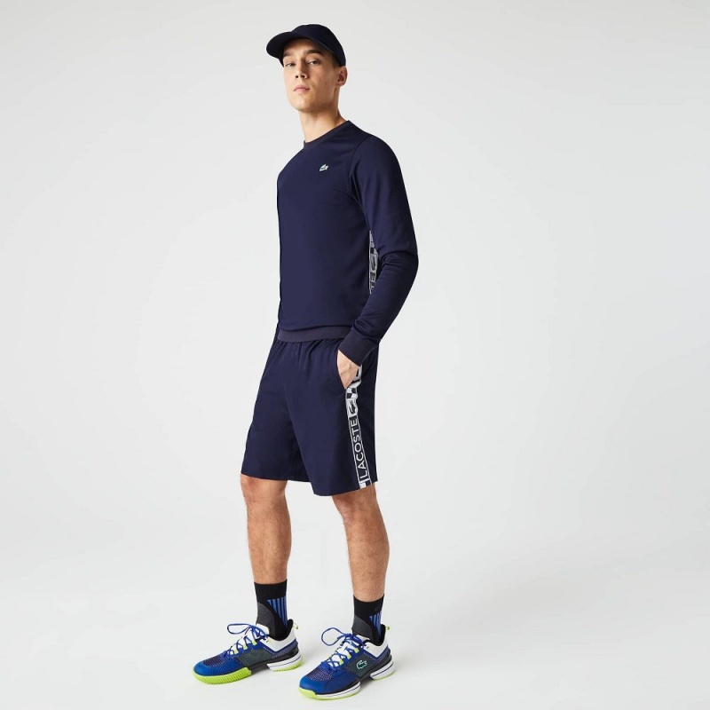 Men's Lacoste SPORT Tennis Shorts Navy Blue | MIA489721