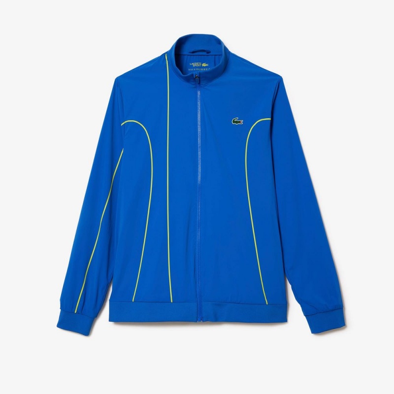 Men's Lacoste SPORT x Novak Djokovic Ceremony Jackets Blue Yellow | IBT459306