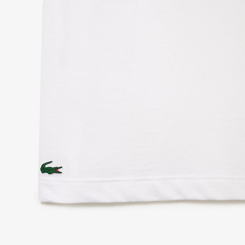 Men's Lacoste SPORT x Novak Djokovic Printed T-Shirt White | CYU970543