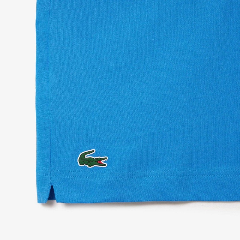 Men's Lacoste SPORT x Novak Djokovic Printed T-Shirt Blue | LOG598107