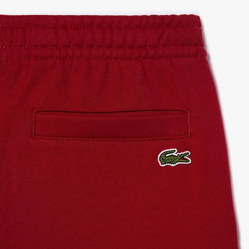 Men's Lacoste Signature Print Shorts Bordeaux | HBI512806