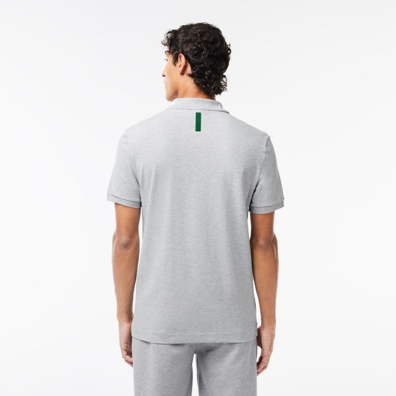 Men's Lacoste Slim Fit Lacoste Movement Polo Shirts Grey Chine | GVM762390