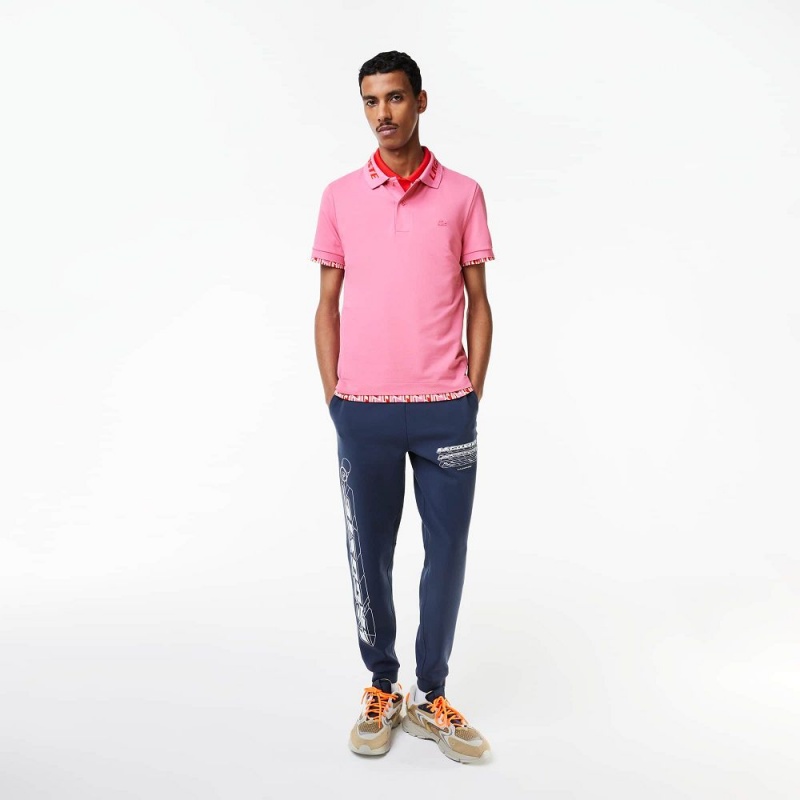 Men's Lacoste Slim Fit Lacoste Movement Polo Shirts Bubblegum pink | MQH824670