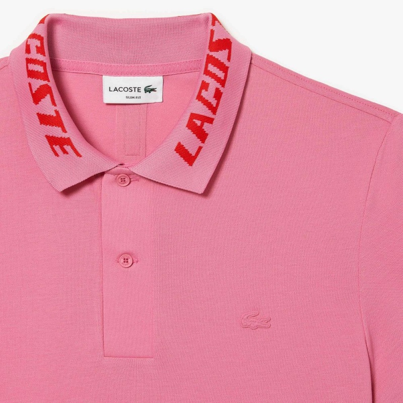 Men's Lacoste Slim Fit Lacoste Movement Polo Shirts Bubblegum pink | MQH824670