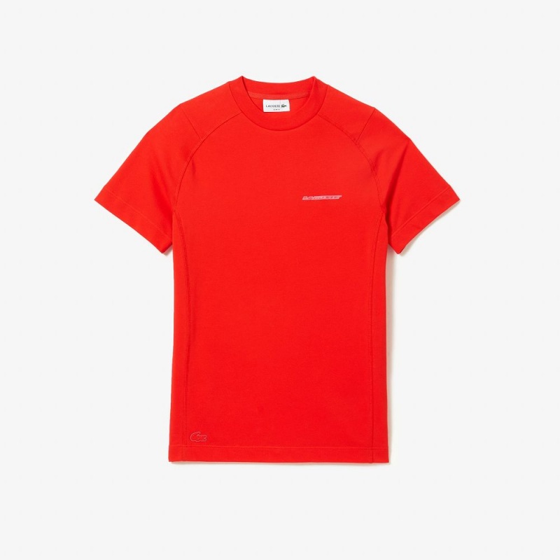 Men's Lacoste Slim Fit Organic Cotton Piqué T-Shirt Red | WDA253760