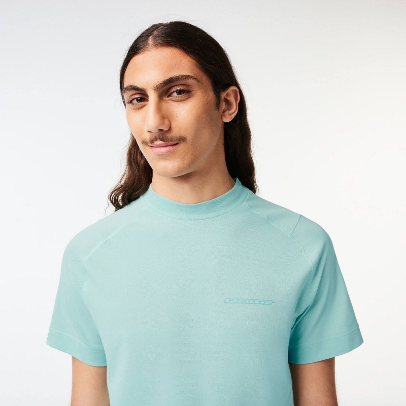 Men's Lacoste Slim Fit Organic Cotton Piqué T-Shirt Mint | DXQ729813